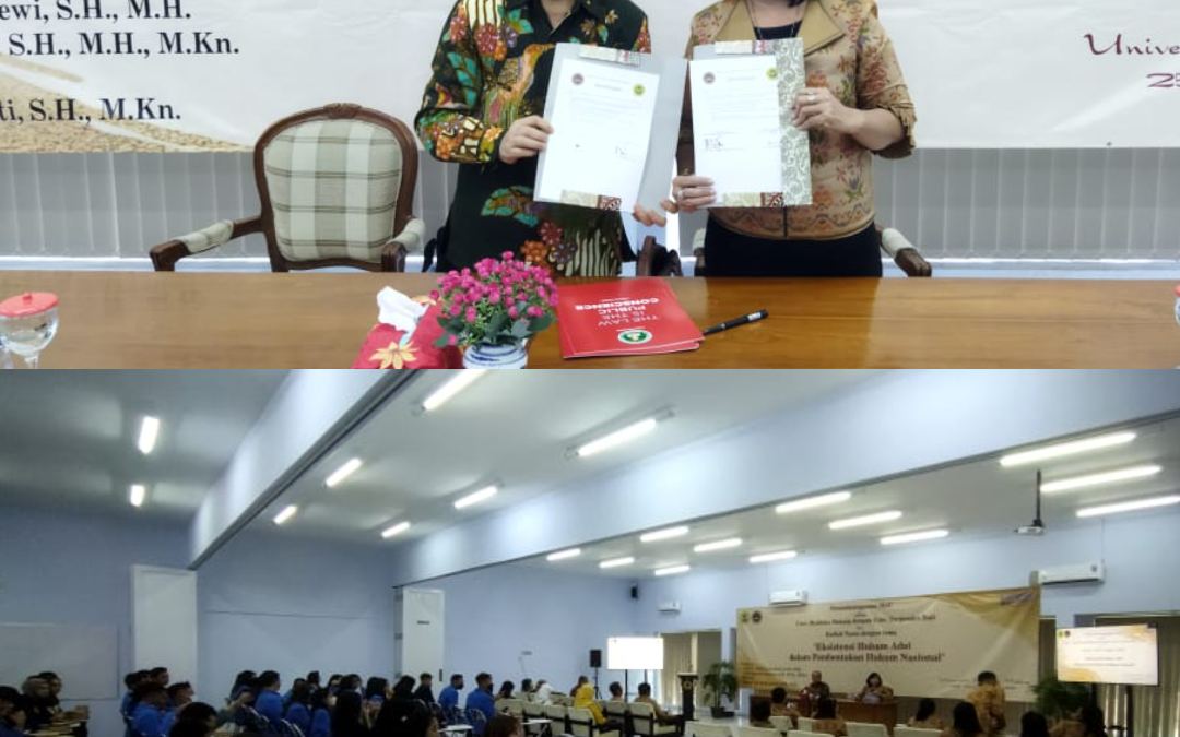 Penandatangann MoU antara Fakultas Hukum Universitas Merdeka Malang dengan Fakultas Hukum Universitas Dwijendra Bali